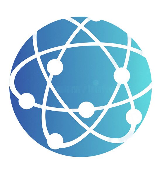 Globally connected network symbol icon